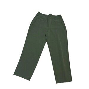 ATHLETA Endless High Rise Pant Women's Size 10 Green Zip Pocket Workwear Casual